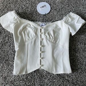 Princess Polly Posner Off The Shoulder Top Size 2 New With Tags